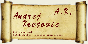 Andrej Krejović vizit kartica